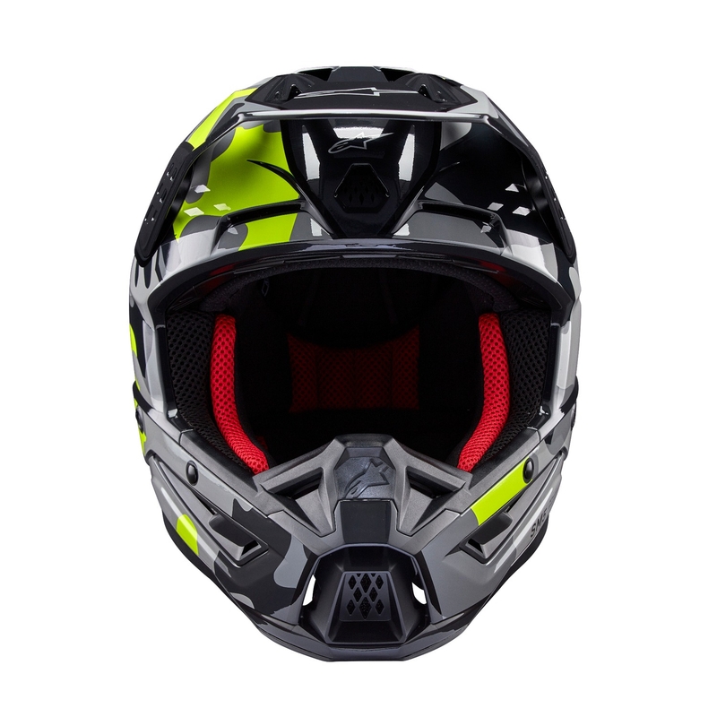 Alpinestars S-M5 Rover 2 motorcrosshelm donkergrijs-fluogeel