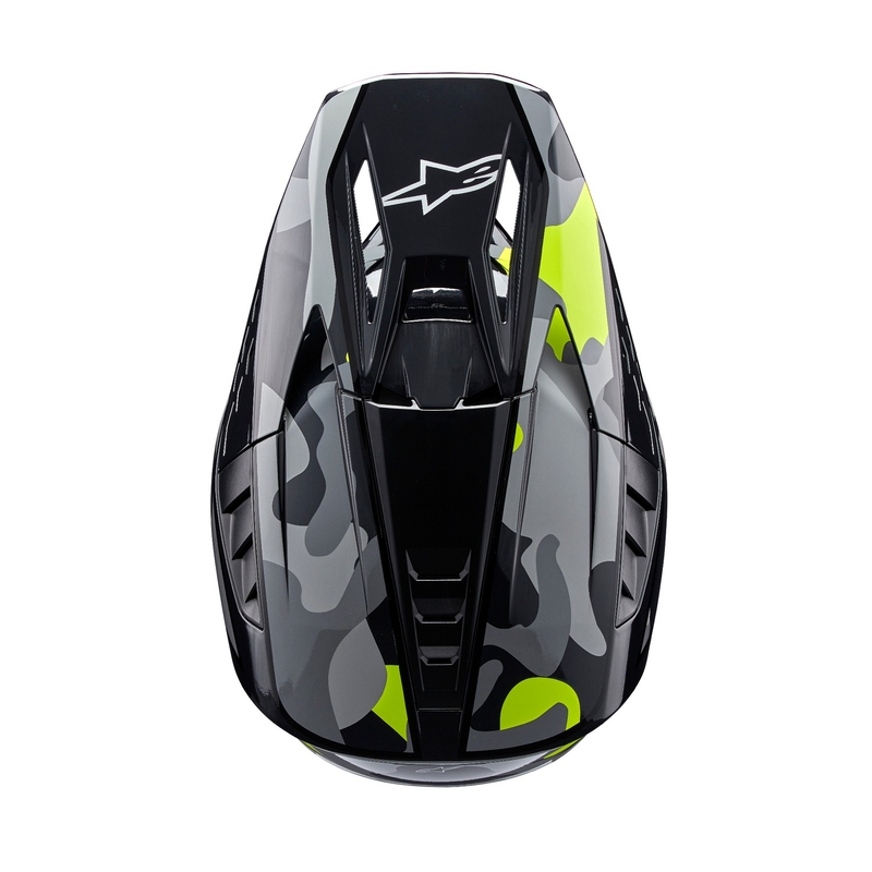 Alpinestars S-M5 Rover 2 motorcrosshelm donkergrijs-fluogeel