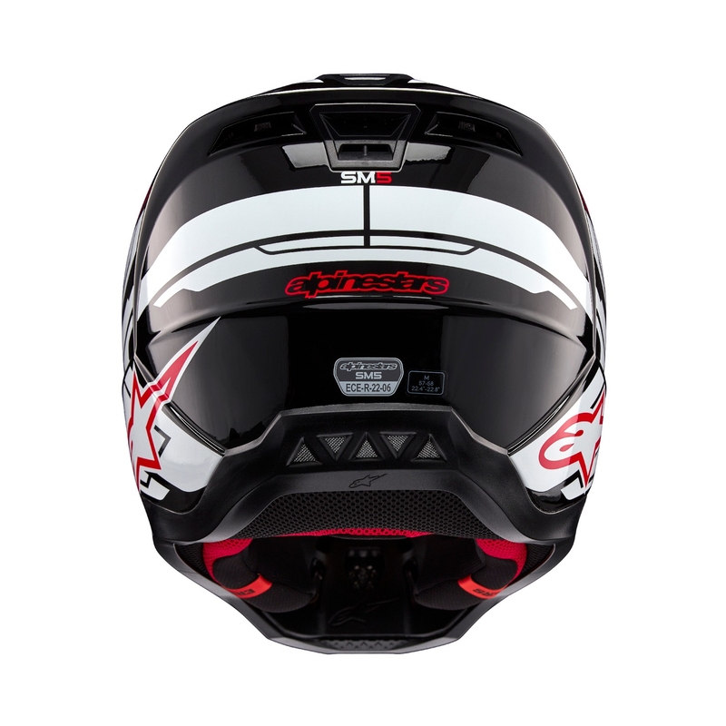 Alpinestars S-M5 Action 2 zwart-wit-rood motorcrosshelm