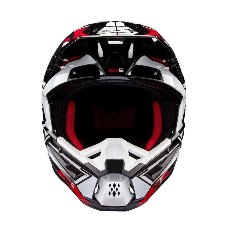 Alpinestars S-M5 Action 2 zwart-wit-rood motorcrosshelm