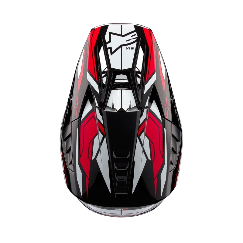 Alpinestars S-M5 Action 2 zwart-wit-rood motorcrosshelm