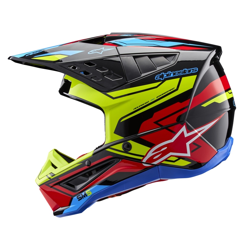 Alpinestars S-M5 Action 2 fluogeel-fluorode motorcrosshelm