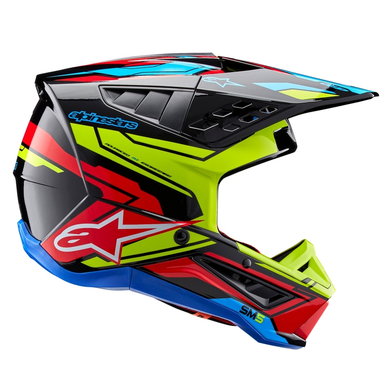 Alpinestars S-M5 Action 2 fluogeel-fluorode motorcrosshelm