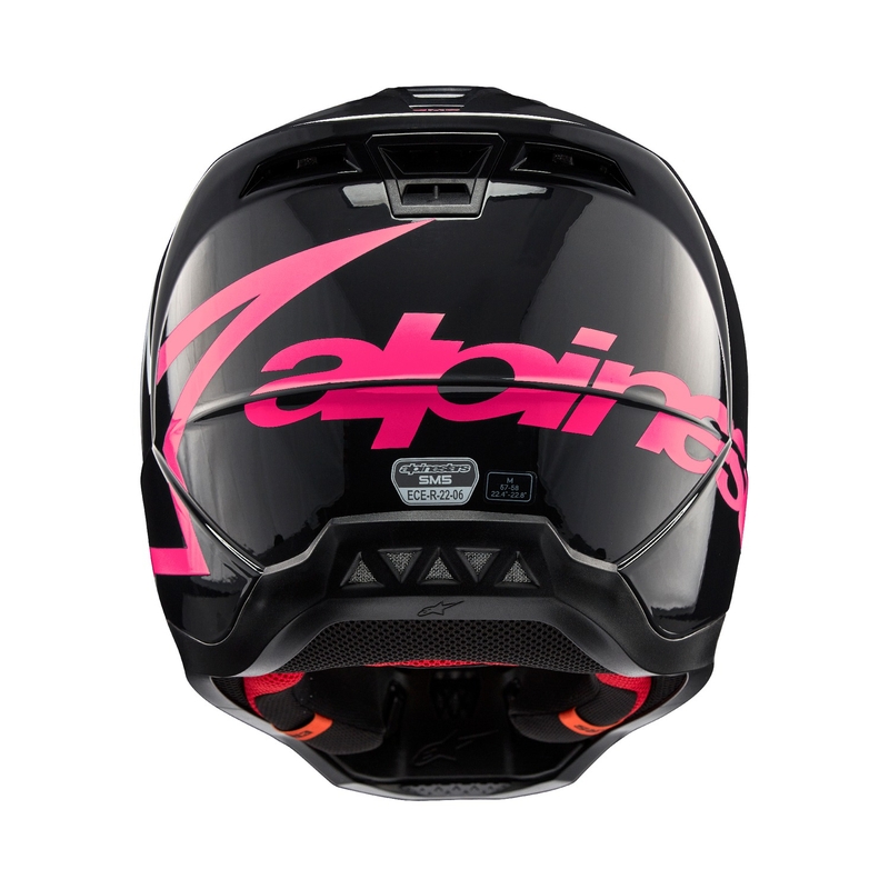 Alpinestars S-M5 Corp motorcrosshelm zwart en roze