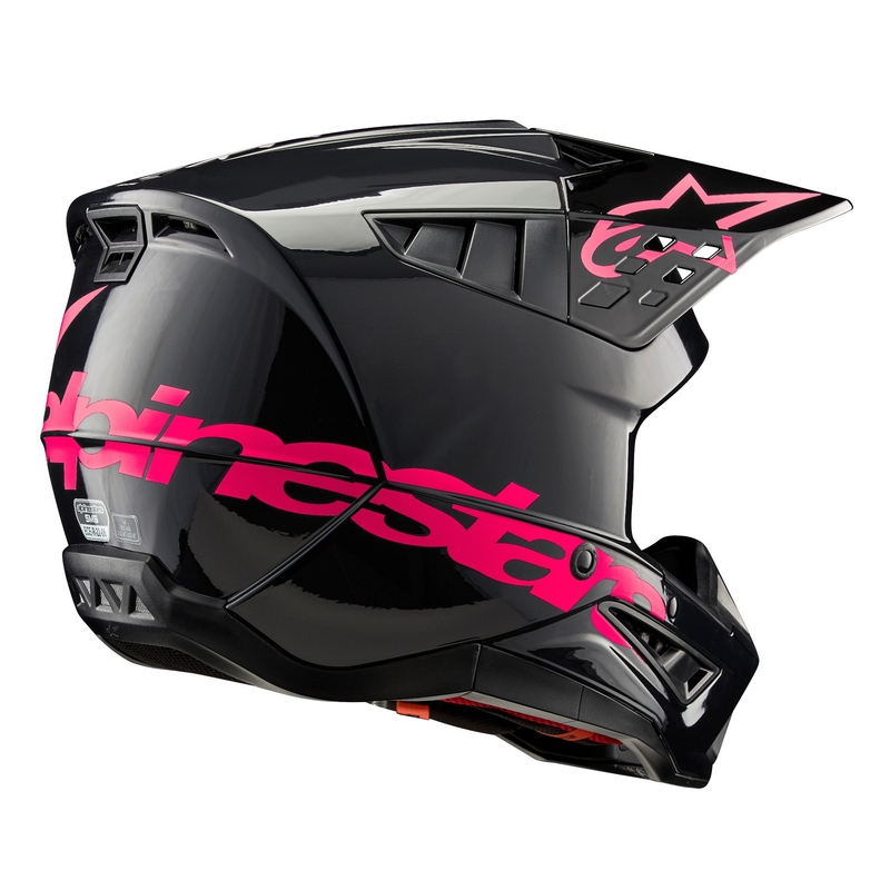 Alpinestars S-M5 Corp motorcrosshelm zwart en roze