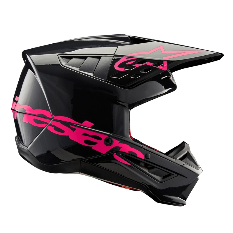Alpinestars S-M5 Corp motorcrosshelm zwart en roze