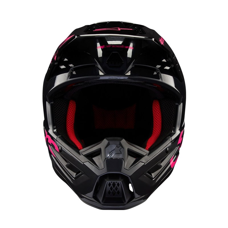 Alpinestars S-M5 Corp motorcrosshelm zwart en roze