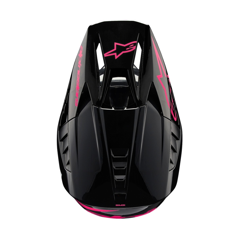 Alpinestars S-M5 Corp motorcrosshelm zwart en roze