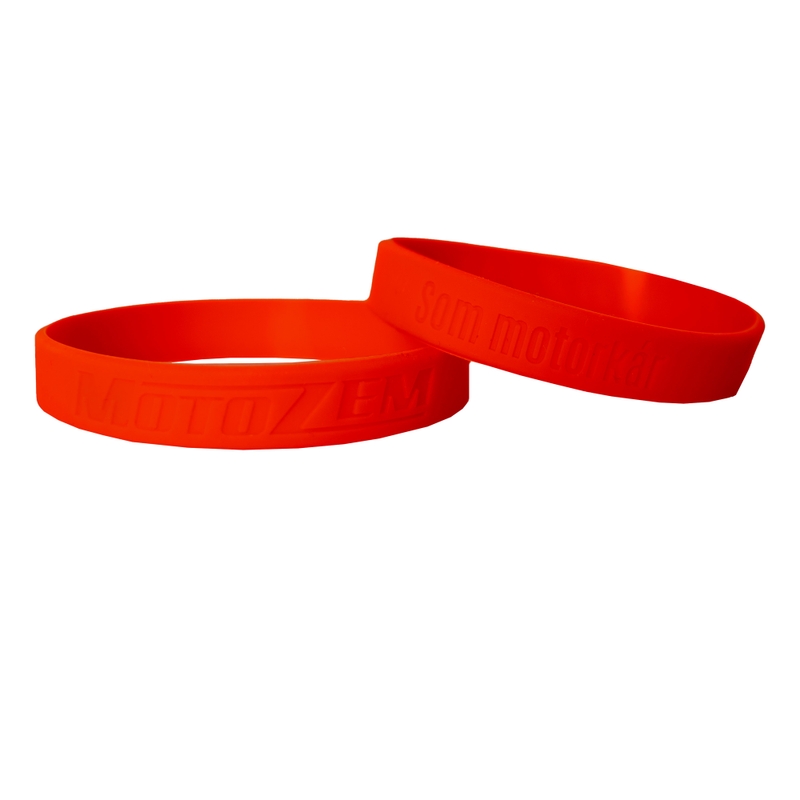 Armband MotoZem SK Ik ben een motorrijder rood