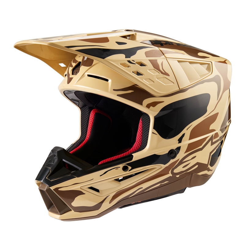 Alpinestars S-M5 Mineral motorcrosshelm mat donkerbruin camo