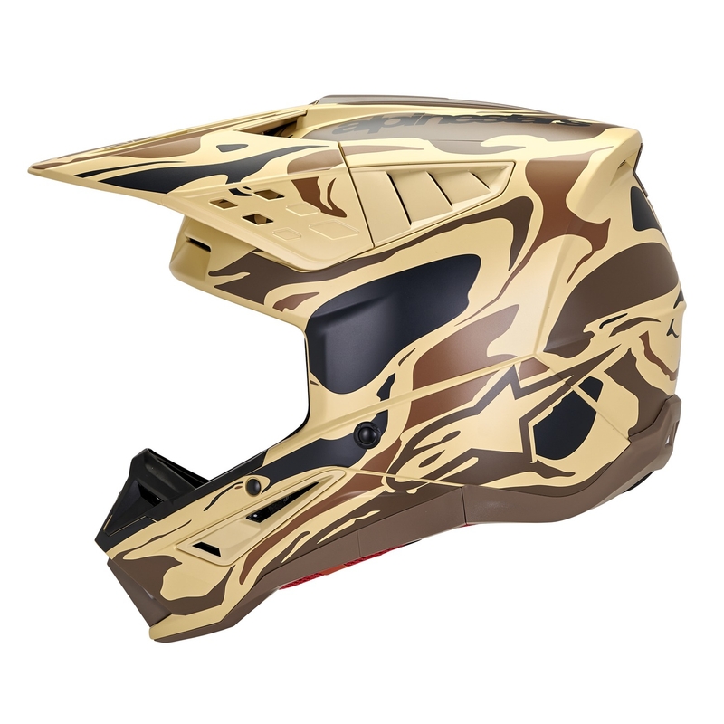 Alpinestars S-M5 Mineral motorcrosshelm mat donkerbruin camo