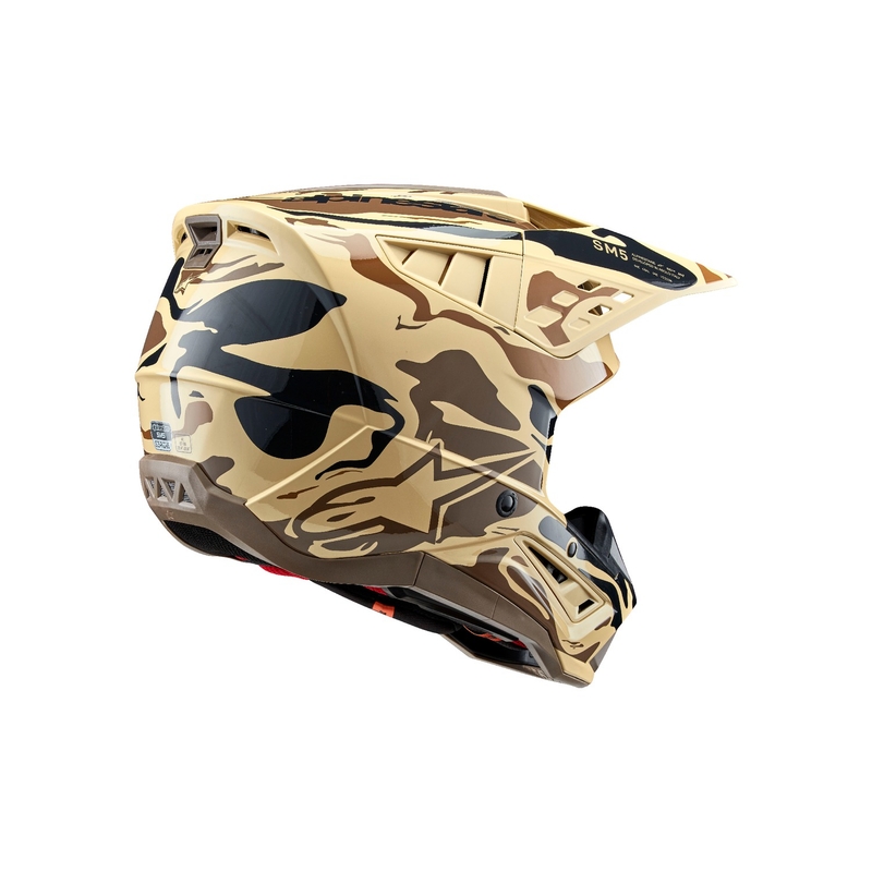 Alpinestars S-M5 Mineral motorcrosshelm mat donkerbruin camo