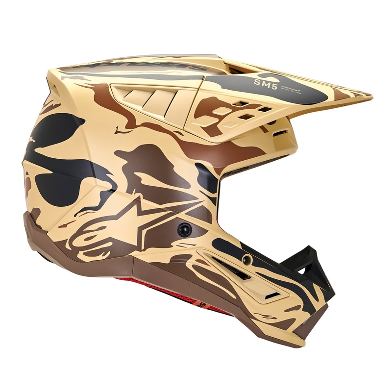 Alpinestars S-M5 Mineral motorcrosshelm mat donkerbruin camo