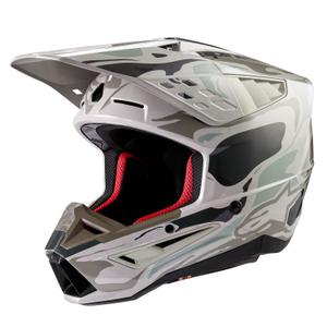 Alpinestars S-M5 Mineraal grijs-groen camo motorcrosshelm
