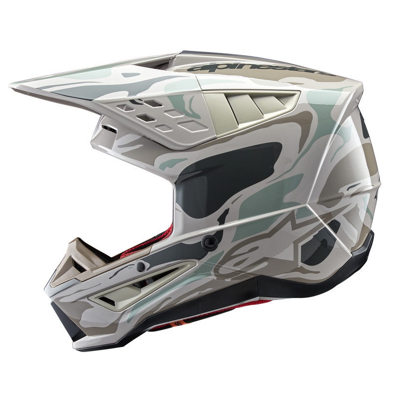 Alpinestars S-M5 Mineraal grijs-groen camo motorcrosshelm