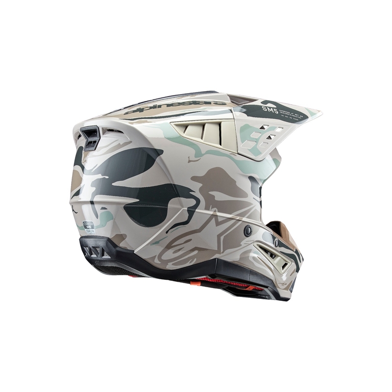 Alpinestars S-M5 Mineraal grijs-groen camo motorcrosshelm