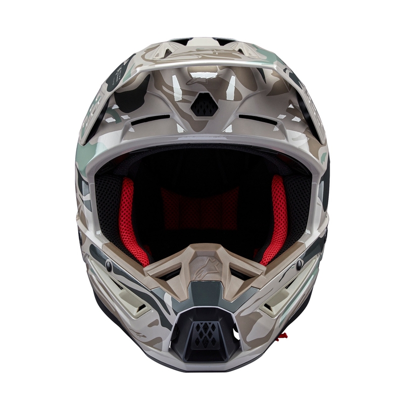 Alpinestars S-M5 Mineraal grijs-groen camo motorcrosshelm