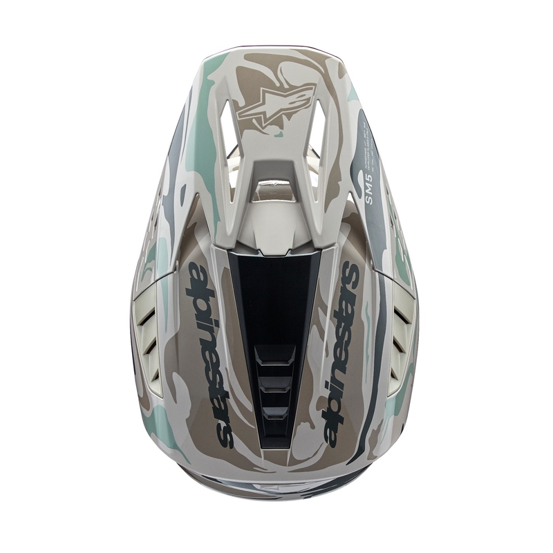 Alpinestars S-M5 Mineraal grijs-groen camo motorcrosshelm