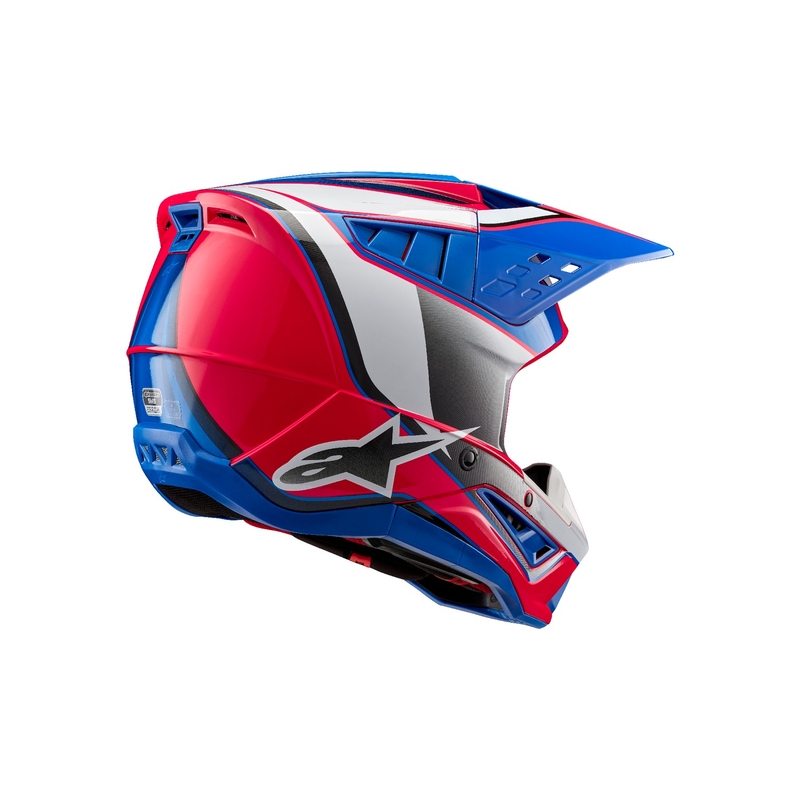 Alpinestars S-M5 Sail Motorcrosshelm wit-roze-blauw