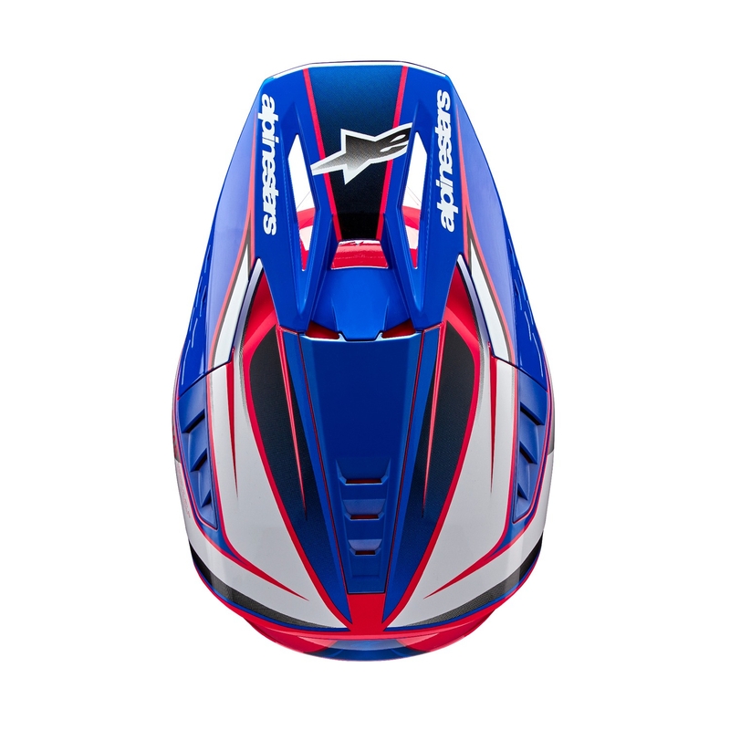 Alpinestars S-M5 Sail Motorcrosshelm wit-roze-blauw