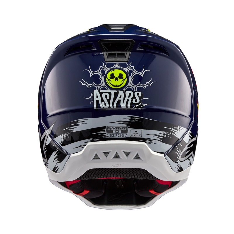 Alpinestars S-M5 Rash motorcrosshelm blauw-fluo geel