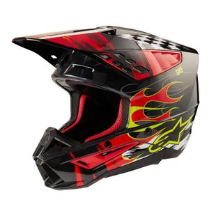 Alpinestars S-M5 Rash grijs-fluorode motorcrosshelm