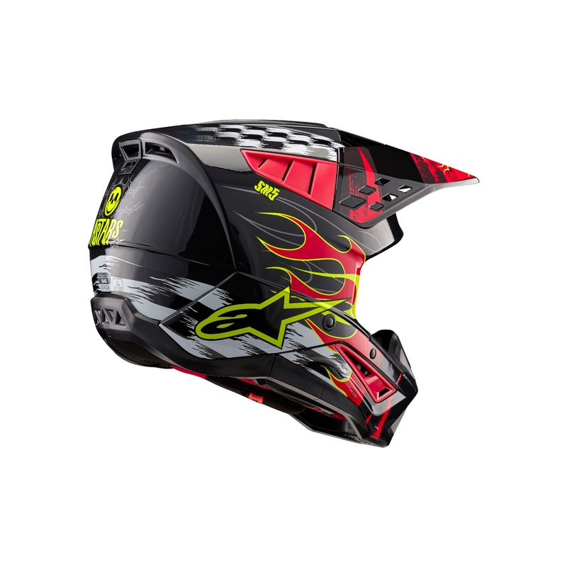 Alpinestars S-M5 Rash grijs-fluorode motorcrosshelm