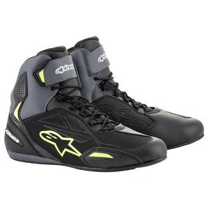 Alpinestars Faster-3 Drystar zwart-grijs-fluo geel motorlaarzen