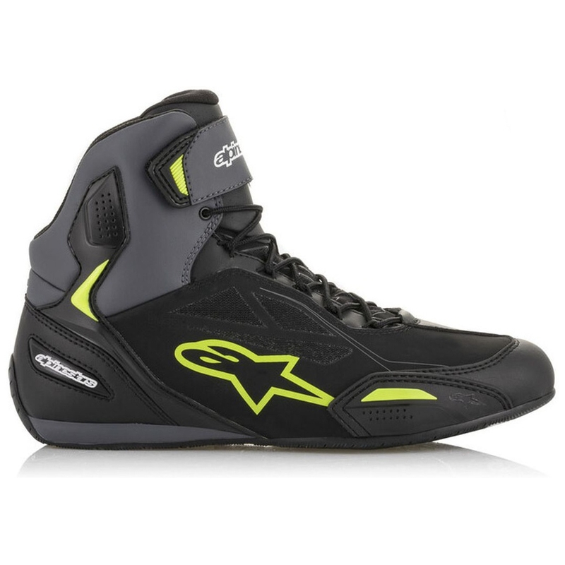 Alpinestars Faster-3 Drystar zwart-grijs-fluo geel motorlaarzen