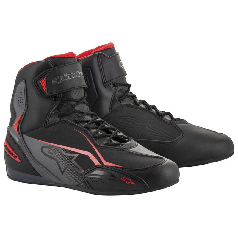 Alpinestars Faster-3 zwart-grijs-rode motorlaarzen