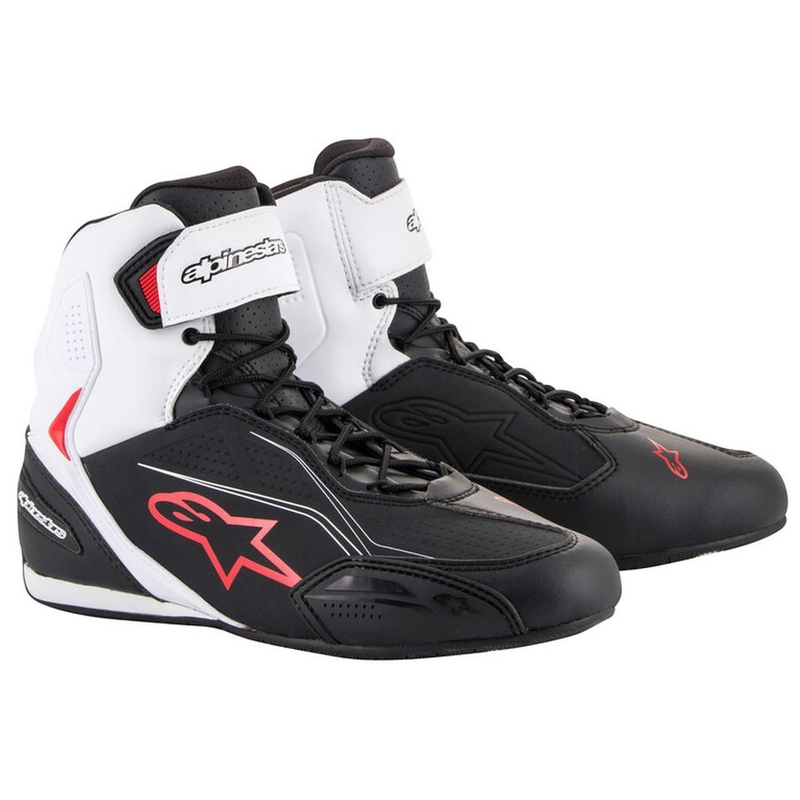 Alpinestars Faster-3 zwarte, witte en rode motorlaarzen