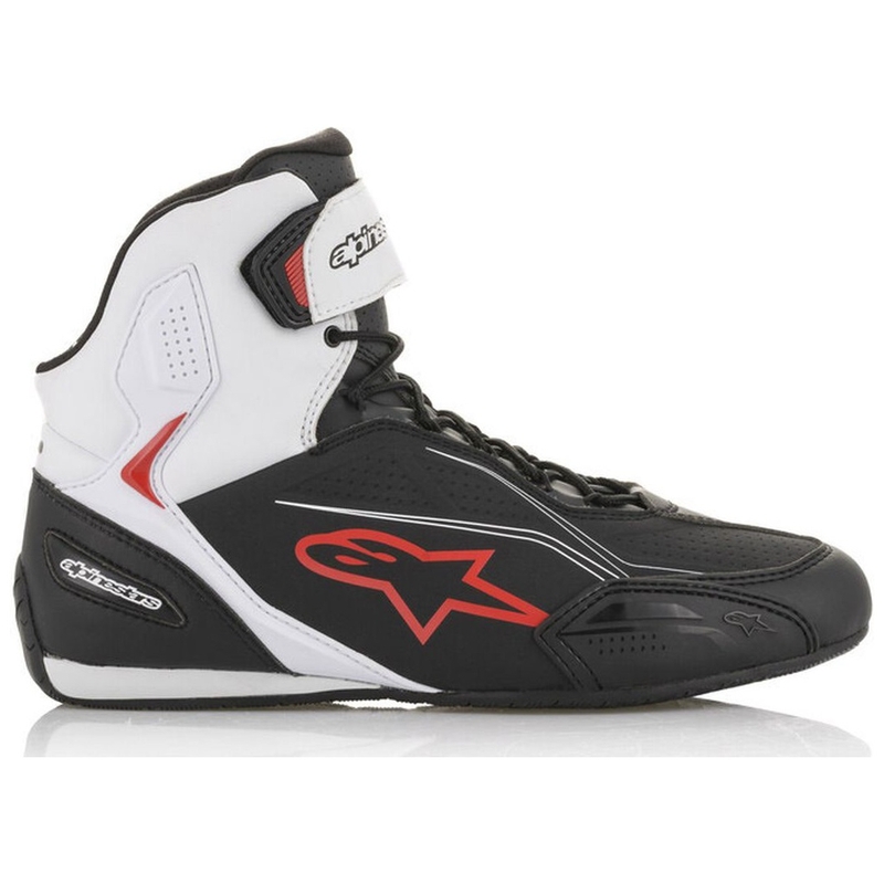Alpinestars Faster-3 zwarte, witte en rode motorlaarzen