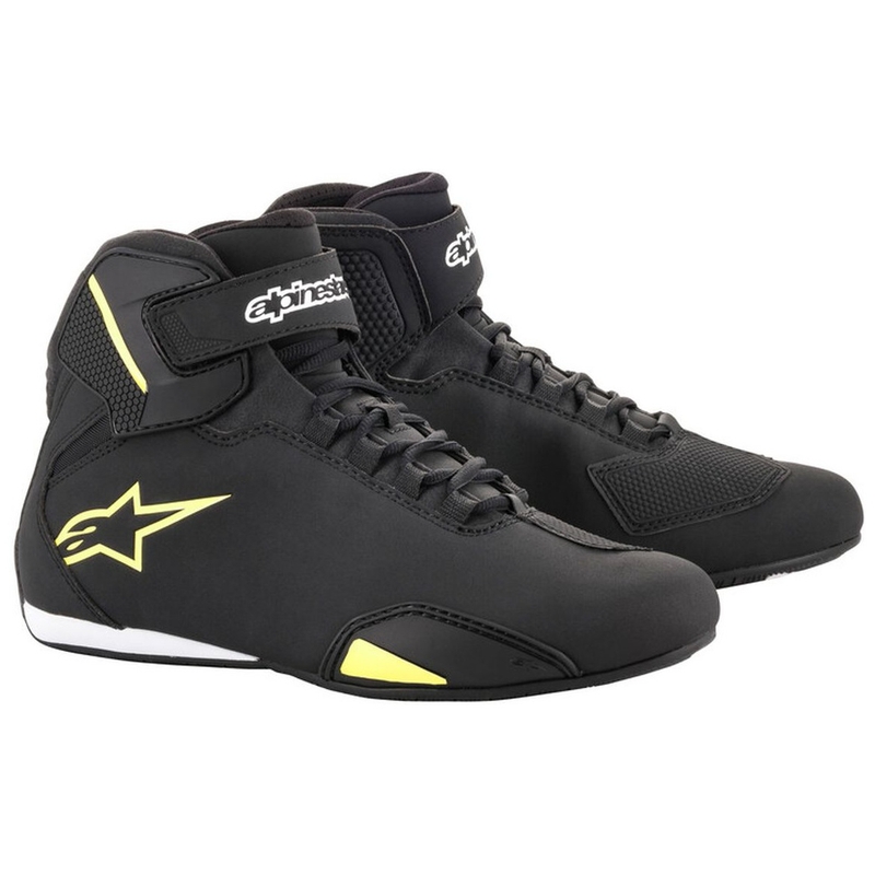 Alpinestars Sector Zwart-Fluo Geel Motorlaarzen
