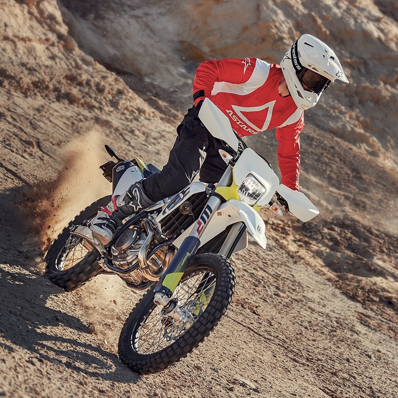 Alpinestars Techdura fluor rood motorcross shirt
