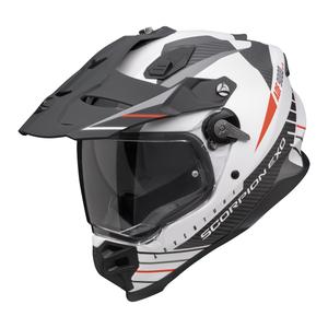 Endurohelm Scorpion ADF-9000 Air Feat mat wit-zwart-rood