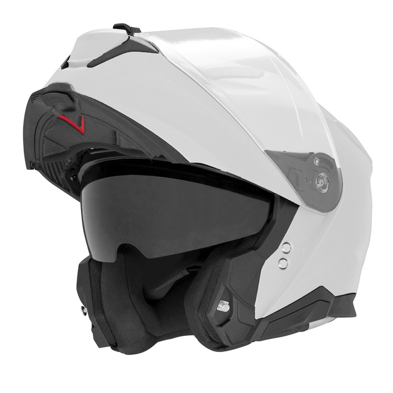 Opklapbare motorhelm NOX N967 wit