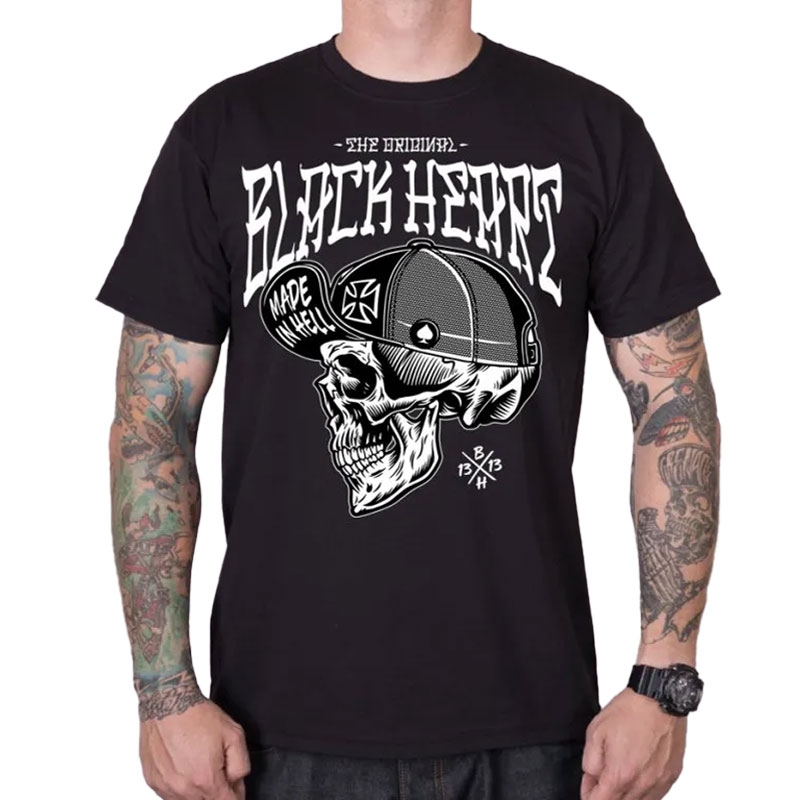 T-shirt Zwart hart Mad Mike zwart