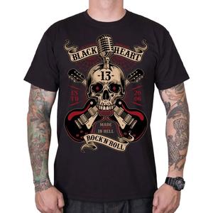 T-shirt Black Heart Rock N Roll zwart