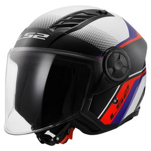 Open motorhelm LS2 OF616 Airflow II Rush wit-blauw-rood