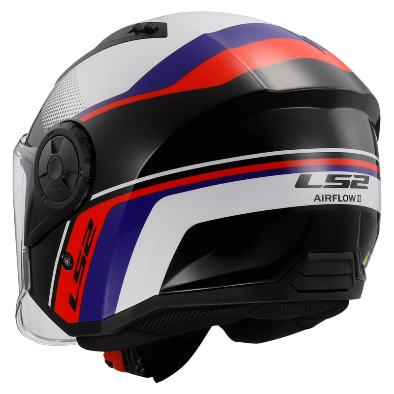 Open motorhelm LS2 OF616 Airflow II Rush wit-blauw-rood