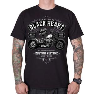 T-shirt Zwart Hart Moto Kult zwart