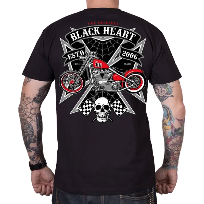 T-shirt Black Heart Rock Iron zwart