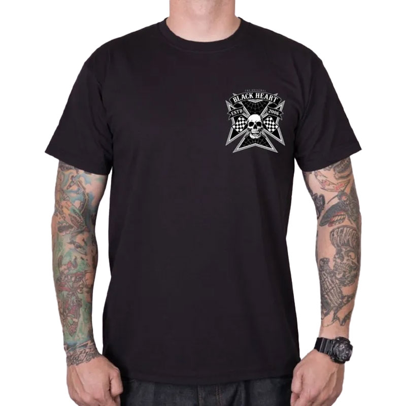 T-shirt Black Heart Rock Iron zwart