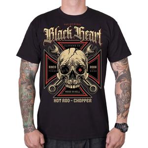 T-shirt Zwart hart moersleutel hoofd zwart