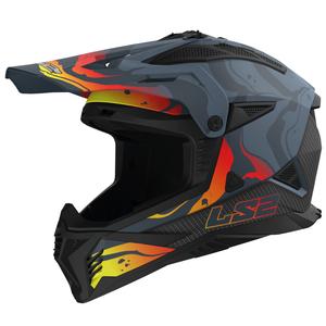 Motorcrosshelm LS2 MX708 Fast II Wash donkergrijs