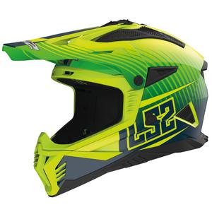 Motorcrosshelm LS2 MX708 Fast II Eend groen-geel