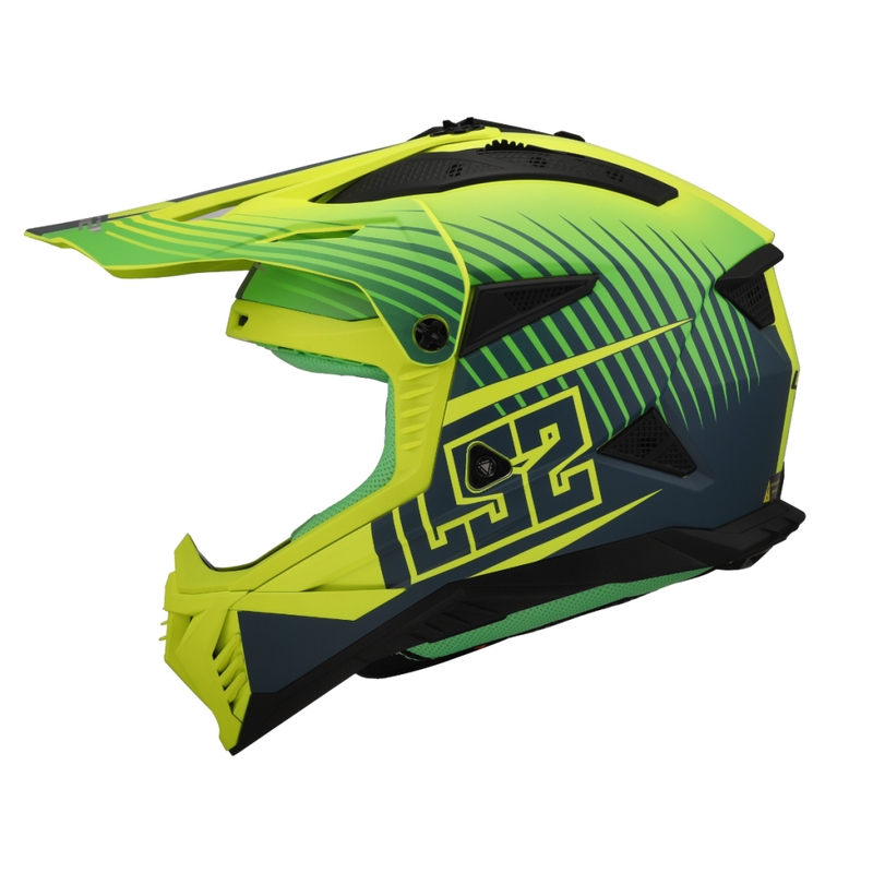 Motorcrosshelm LS2 MX708 Fast II Eend groen-geel