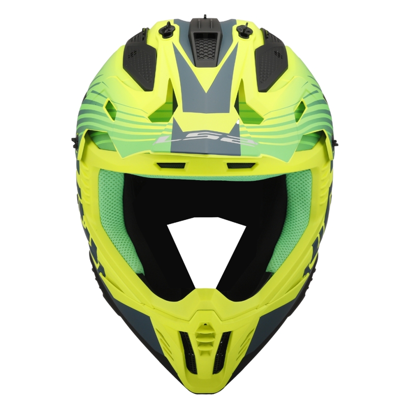 Motorcrosshelm LS2 MX708 Fast II Eend groen-geel