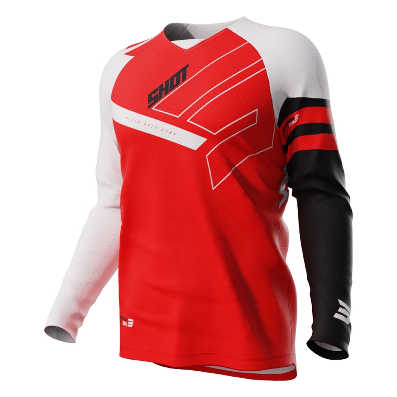 Kinder motorcross trui Shot Rush rood uitverkoop