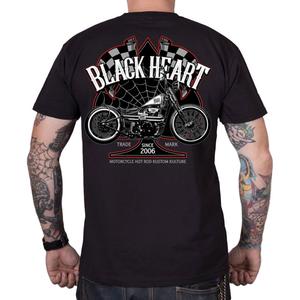 T-shirt Black Heart Chopper Race zwart